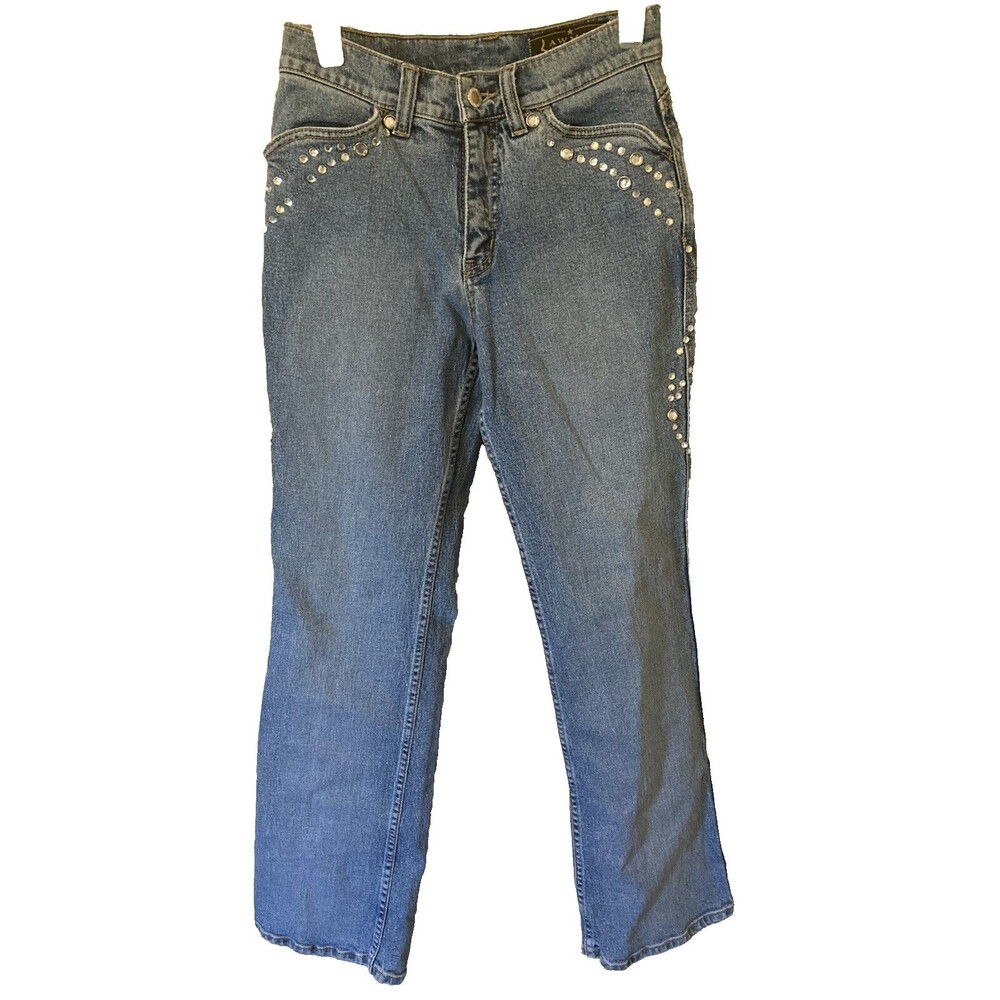 Vintage Lawman Western Women's Jeans Rhinestones Stonewashed Size 3